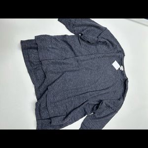 NWT J.crew linen tunic sweater c3494 Women’s L Heather charcoal